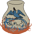 A dragon and bird in a bottle
