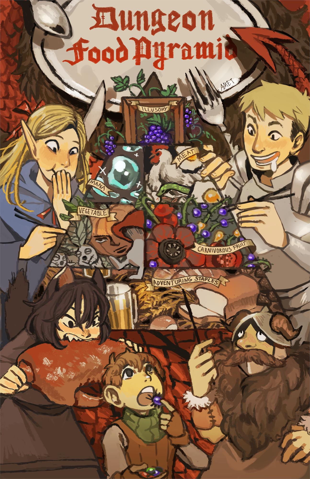 Fanart of the manga Dungeon Meshi