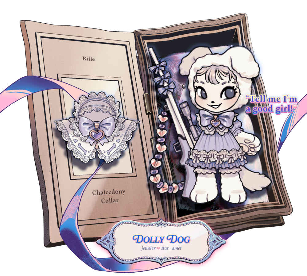 'Dolly Dog', a cute doll-like character with a dog theme