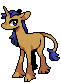 A pixel unicorn with placeholder colors