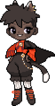 Cat boy wearing an ouji outfit