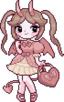 Demon girl wearing a sweet coord