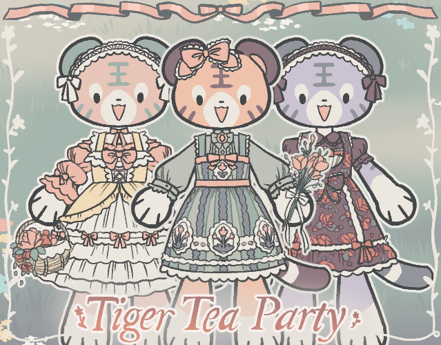 'Tiger Tea Party', a game where you dress up tigers in lolita