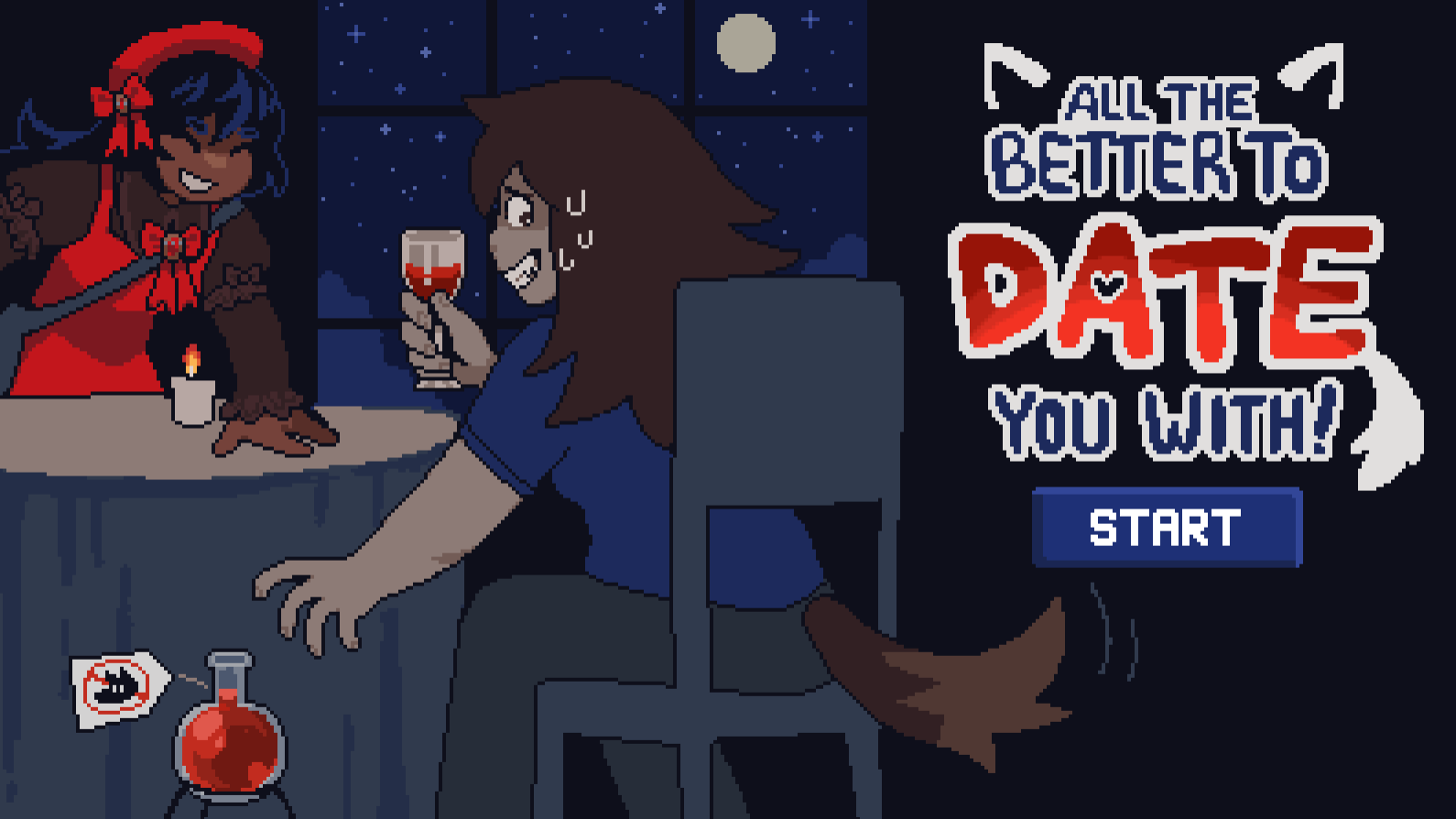 'All the Better to Date You With', a game about going on a date as a werewolf.